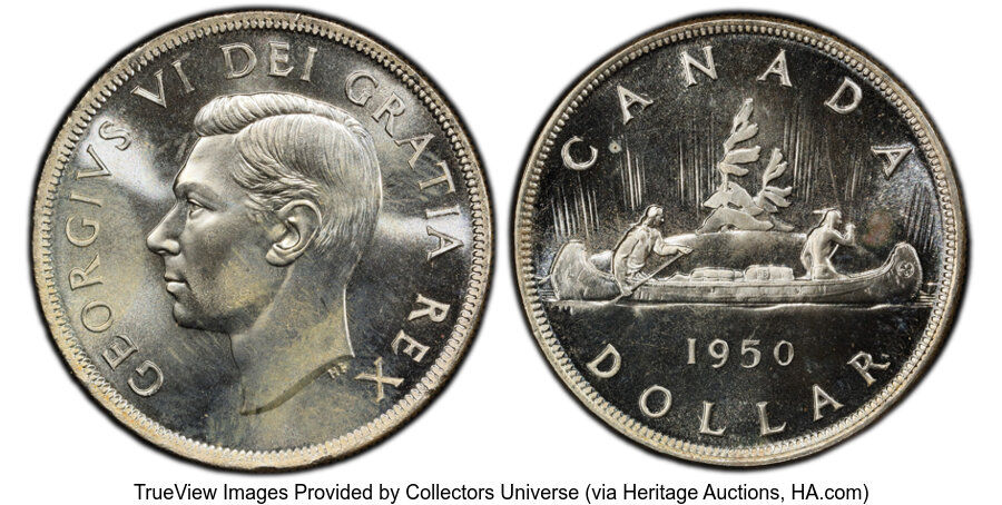 image for: Canada: George VI Prooflike Dollar 1950 PL66 PCGS,...