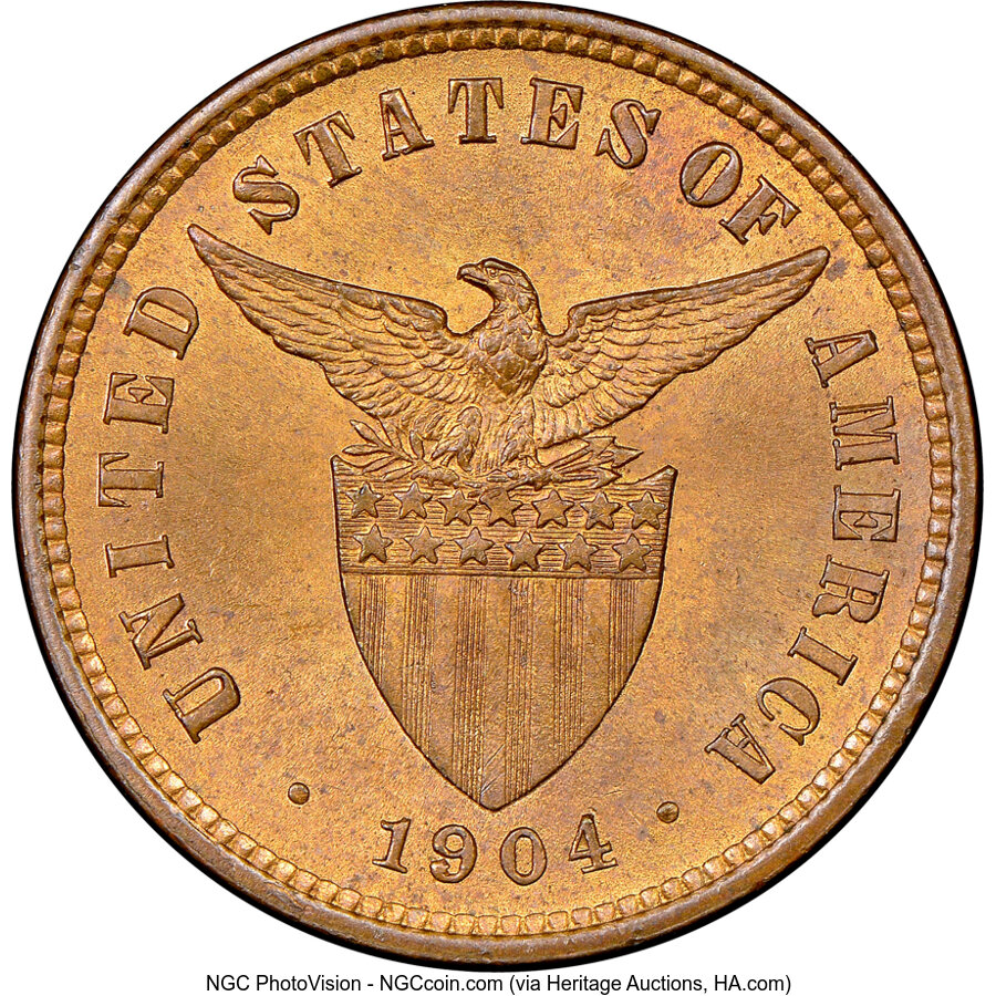 image for: 1904 USPI 1/2c NGC MS65 RB