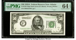 image for: Fr. 2101-F $50 1928A Federal Reserve Note. PMG Choice Uncirculated 64 EPQ....
