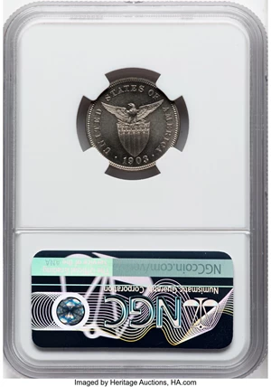 image for: 1903 5C Philippines 5 Centavos PR66 NGC. NGC Census: (0/0)....
