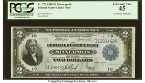 image for: Fr. 773 $2 1918 Federal Reserve Bank Note PCGS Extremely Fine 45....