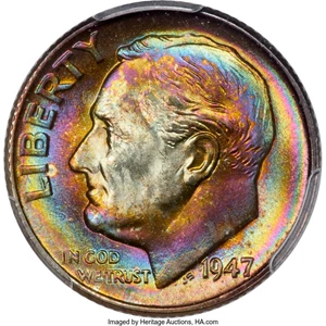 image for: 1947-D 10C MS68 Full Bands PCGS....