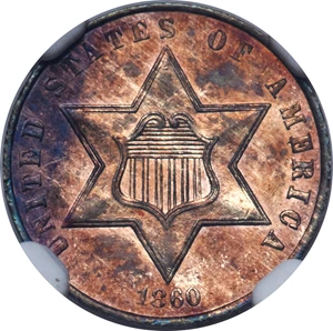 image for: 1860 3CS PR65 Cameo NGC....