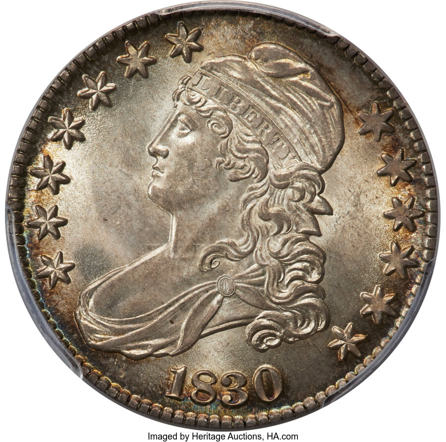 image for: 1830 50C Large 0, O-122, R.1, MS64+ PCGS....