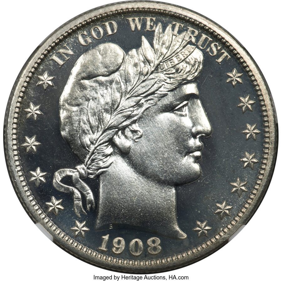 image for: 1908 50C PR67 Cameo NGC....