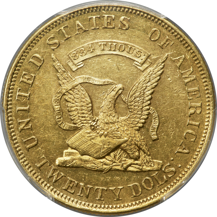 image for: 1852/1 $20 Humbert Twenty Dollar MS63 PCGS. K-9, High R.5....