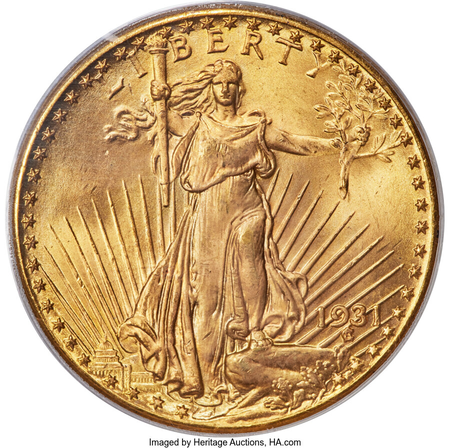 image for: 1931 $20 MS65 PCGS....
