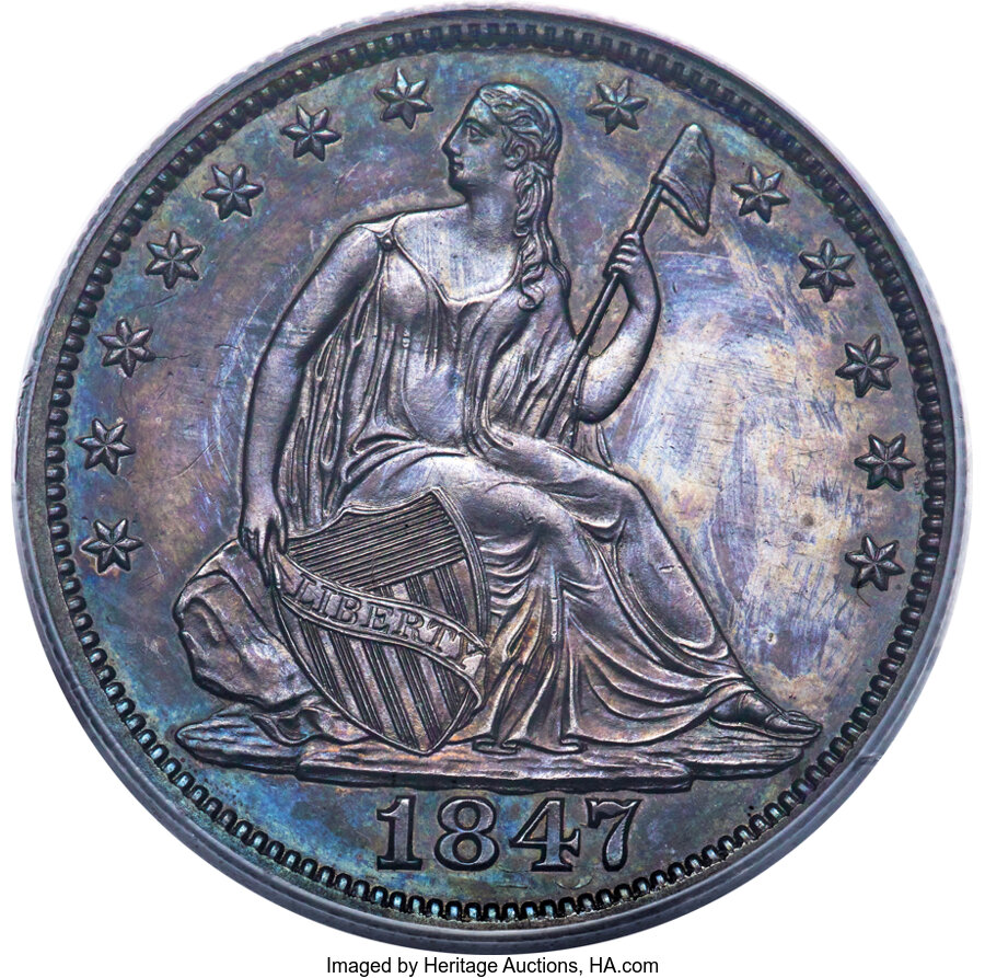 image for: 1847/6 50C WB-102, FS-301, Die Pair 9, R.5, MS62 PCGS....