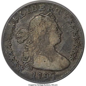 image for: 1797 H10C 16 Stars, V-3, LM-3, R.5, VG8 PCGS. CAC....