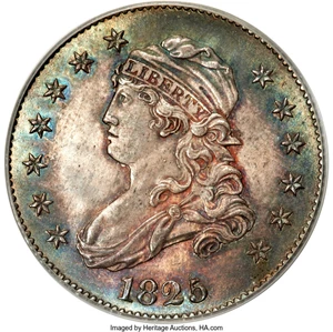 image for: 1825/4/(2) 25C B-2, FS-302, R.2, MS66 PCGS. CAC....