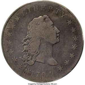 image for: 1794 $1 B-1, BB-1, R.4, Fine 12 PCGS. CAC....