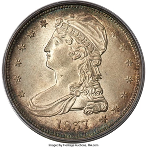 image for: 1837 50C GR-17, R.1, MS63 PCGS....