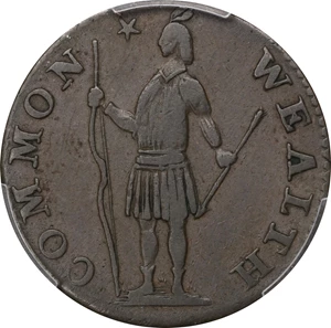 image for: 1788 Massachusetts Half Cent. Ryder 1-B, W-6010. Rarity-2. VF-35 (PCGS).