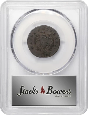 image for: 1788 Massachusetts Half Cent. Ryder 1-B, W-6010. Rarity-2. VF-35 (PCGS).