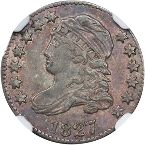 image for: 1827 Capped Bust Dime. JR-1. Rarity-3. AU-50 (NGC).