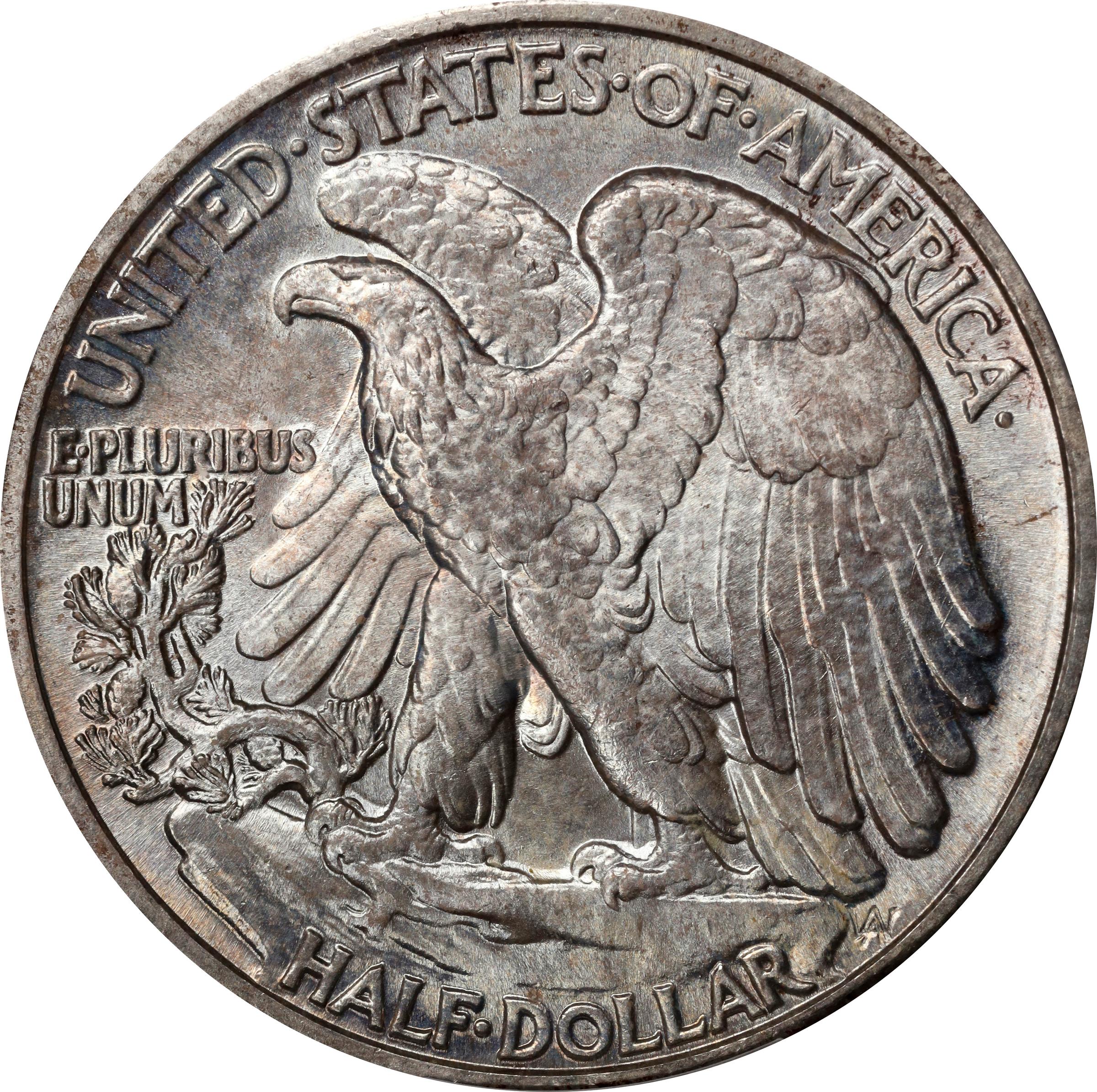 入手困難！デッドストック！　Baghera 1941 クラシックホワイト 1941 Walking Liberty Half Dollar Mint State (MS) Pricing