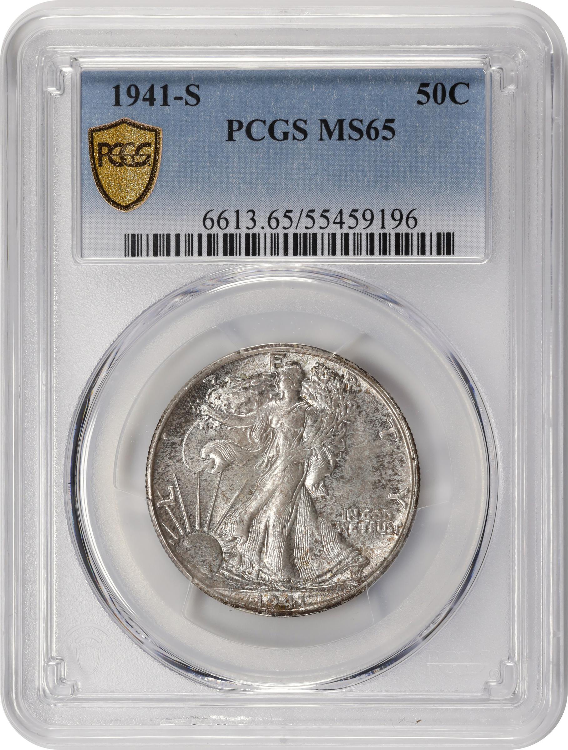 入手困難！デッドストック！　Baghera 1941 クラシックホワイト 1941 D Walking Liberty Half Dollar Mint State (MS) Pricing