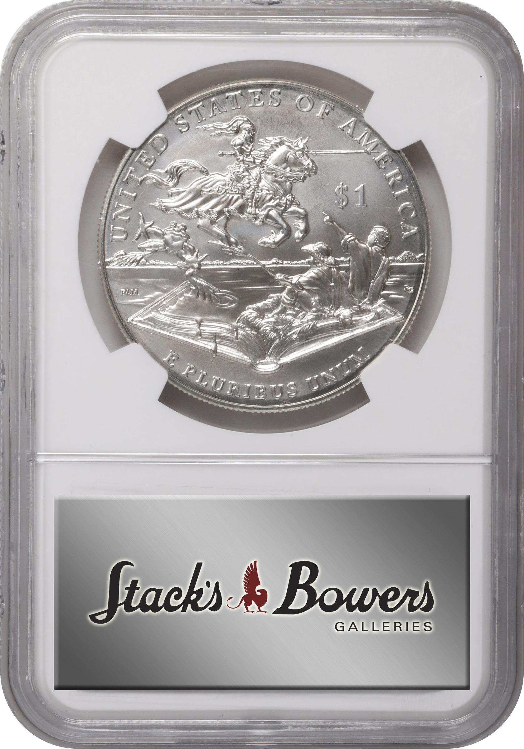 image for: 2016-P Mark Twain Silver Dollar. First Releases. MS-70 (NGC). 11th Chief Engraver Elizabeth Jones Signature.
