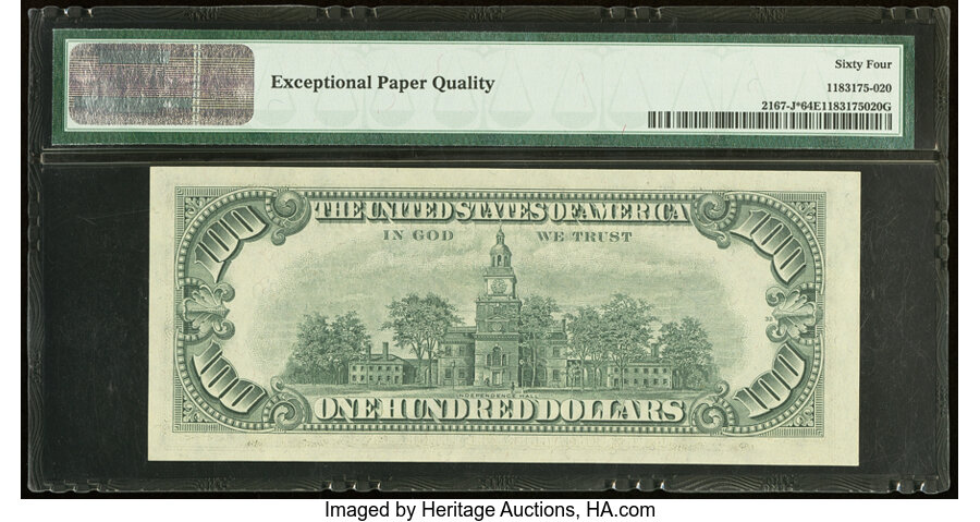 image for: Fr. 2167-J* $100 1974 Federal Reserve Star Note. PMG Choice Uncirculated 64 EPQ....