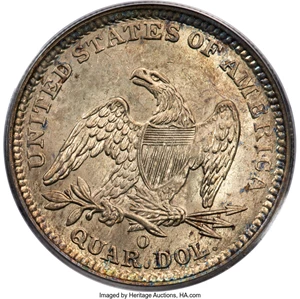 image for: 1840-O 25C Drapery, Large O, FS-501, MS63 PCGS. Briggs 1-A....
