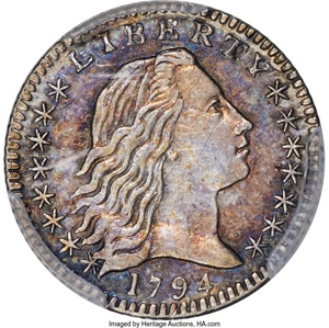 image for: 1794 H10C V-2, LM-2, R.5, AU55 PCGS. CAC....