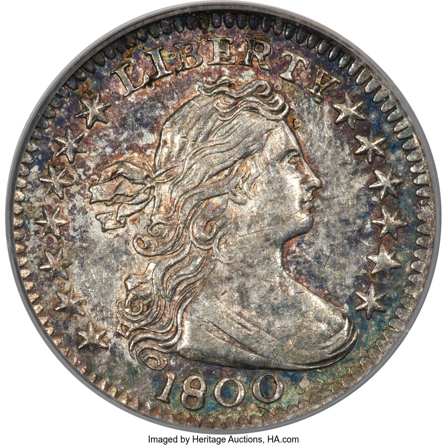 image for: 1800 H10C V-1, LM-1, R.3, AU55 PCGS....