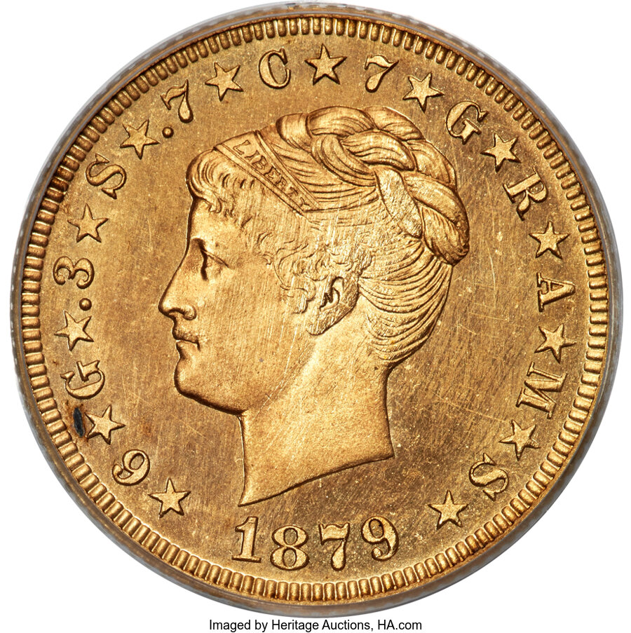 image for: 1879 $4 Coiled Hair, Judd-1638, Pollock-1838, JD-1, R.6, PR62 PCGS....