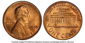 image for: 1970-S 1C Large Date, Doubled Die Obverse, FS-101, MS64 Red PCGS. PCGS Population: (18/26 and 0/2+). Mintage 693,192,814. ...