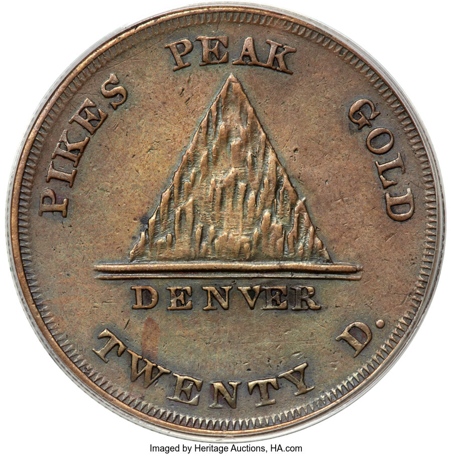 image for: 1860 $20 Clark, Gruber $20 Copper Die Trial AU53 PCGS. K-4a, R.5....