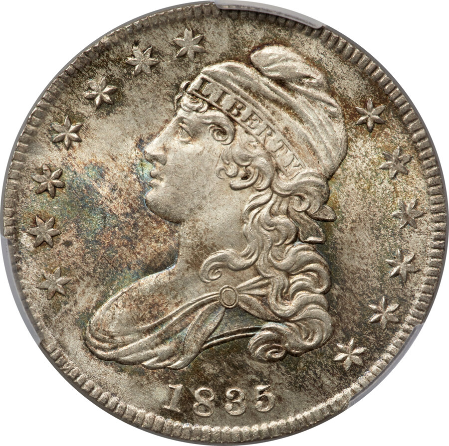 image for: 1835 50C O-110, R.3, MS65+ CACG....