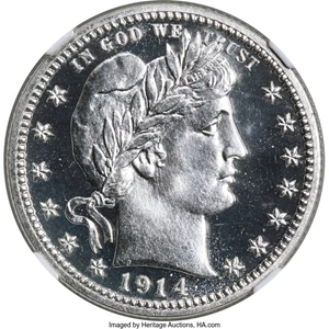 image for: 1914 25C PR67 Cameo NGC....