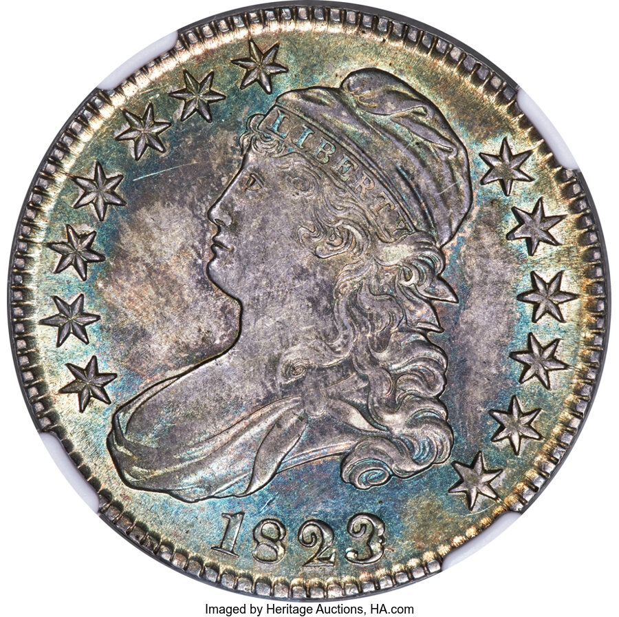 image for: 1823 50C Patched 3, O-101a, R.1, MS63 NGC....