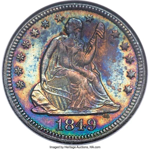 image for: 1849-O 25C MS63 NGC. Briggs 1-A....