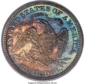 image for: 1869 25C MS66 PCGS. CAC. Briggs 1-A....