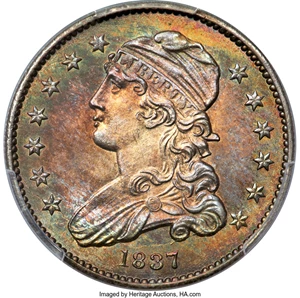 image for: 1837 25C B-1, R.3, MS66 PCGS....