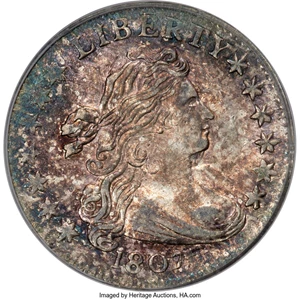 image for: 1807 10C JR-1, R.1, MS63 PCGS. CAC....