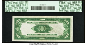 image for: Fr. 2200-D $500 1928 Federal Reserve Note. PCGS Choice About New 55....