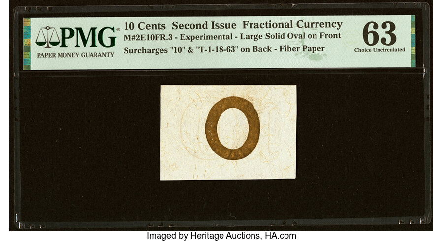 image for: Milton 2E10FR.3 Experimental 10¢ Second Issue PMG Choice Uncirculated 63....