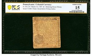 image for: Pennsylvania March 10, 1769 4d PCGS Banknote Choice Fine 15....