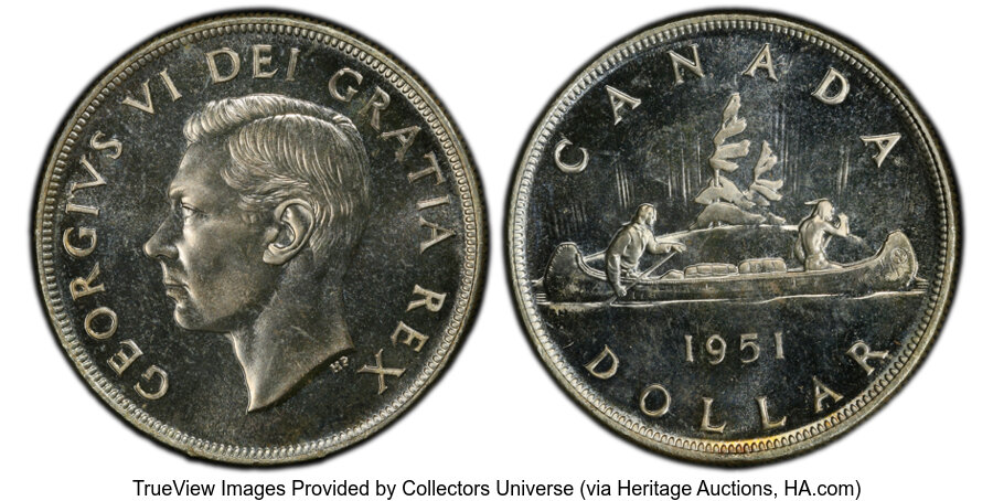 image for: Canada: George VI Prooflike Dollar 1951 PL66 PCGS,...