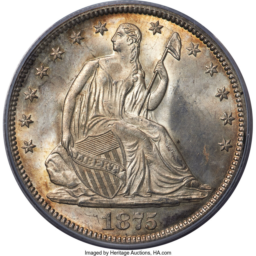 image for: 1875 50C WB-101 MS65 PCGS....