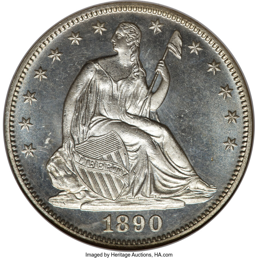 image for: 1890 50C WB-101 MS67 Prooflike NGC....