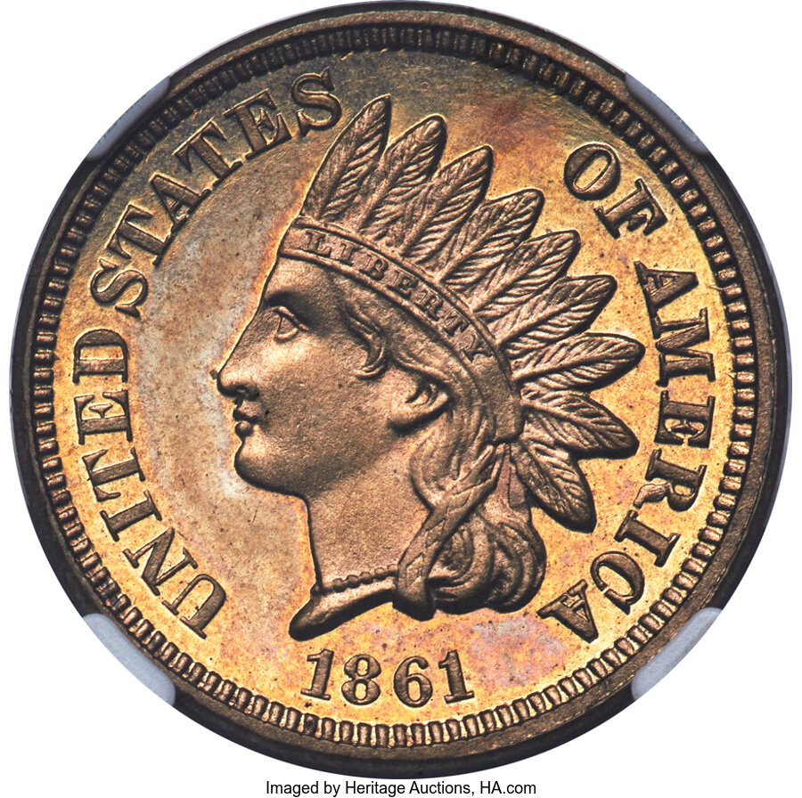 image for: 1861 1C PR66 Cameo NGC. Snow-PR2....