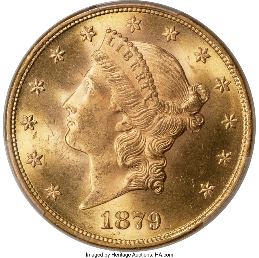 image for: 1879 $20 Doubled Die Reverse, FS-801, MS65 PCGS....