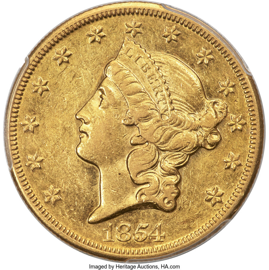 image for: 1854-O $20 AU55 PCGS. Winter 1....