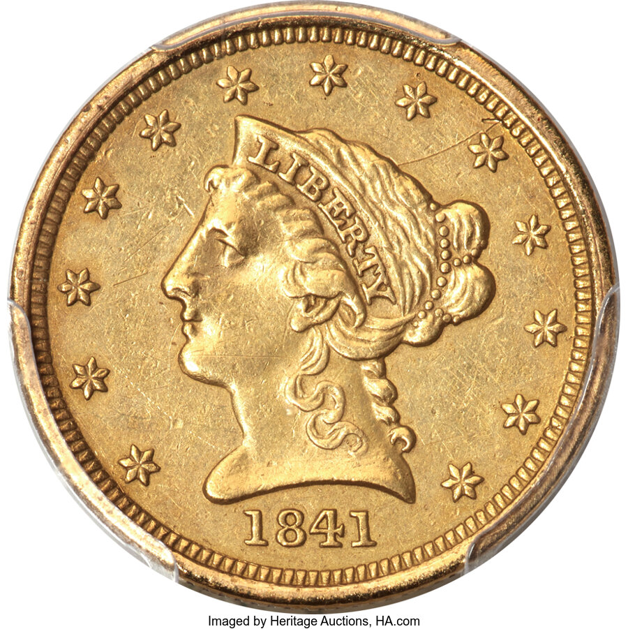 image for: 1841 $2 1/2 XF45 PCGS....