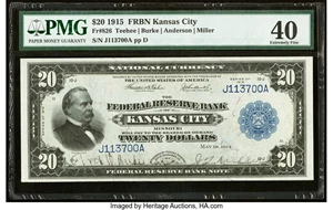 image for: Fr. 826 $20 1915 Federal Reserve Bank Note PMG Extremely Fine 40....