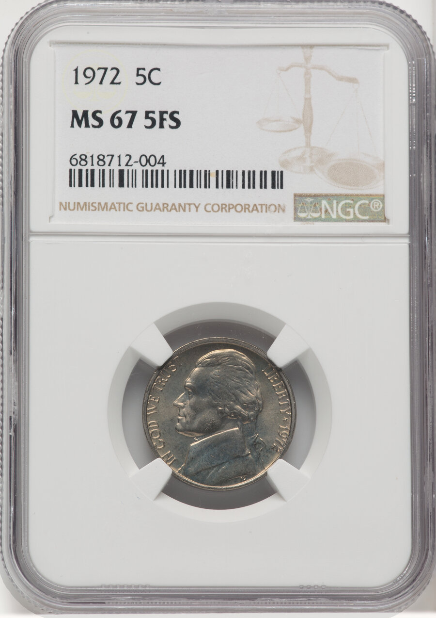 image for: 1972 5C MS67 Full Steps NGC. NGC Census: (5/0).  ...