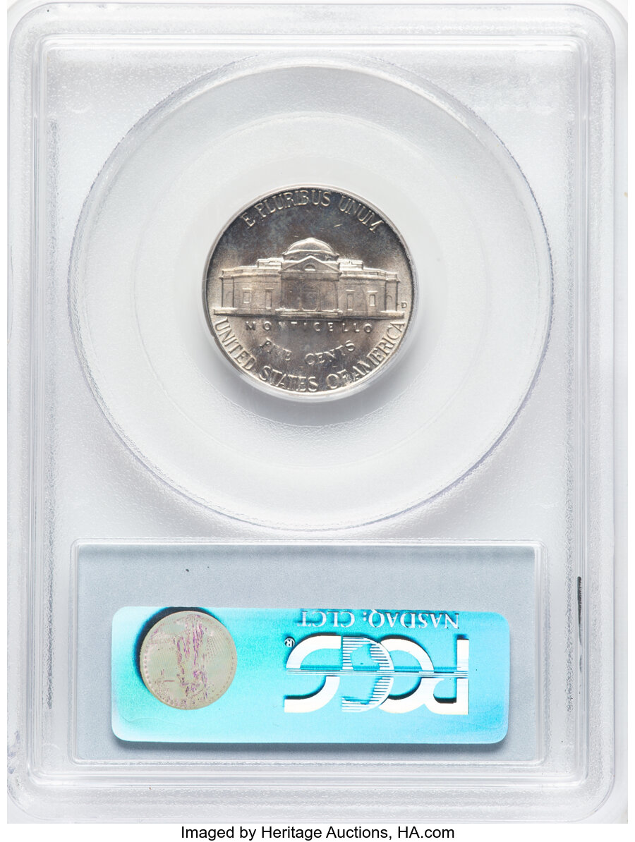 image for: 1946-D/D 5C D Over Inverted D, FS-501, MS66 PCGS. PCGS Population: (3/1)....