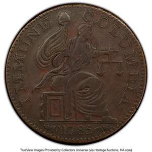 image for: 1785 Immune Columbia, Nova Constellatio, F.S. Edwards Copy, Copper, W-18800, XF45+ PCGS. Ex: Ford Collection. PCGS Populatio...